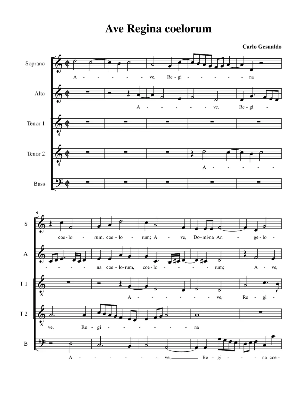 Ave Regina coelorum - Page 1