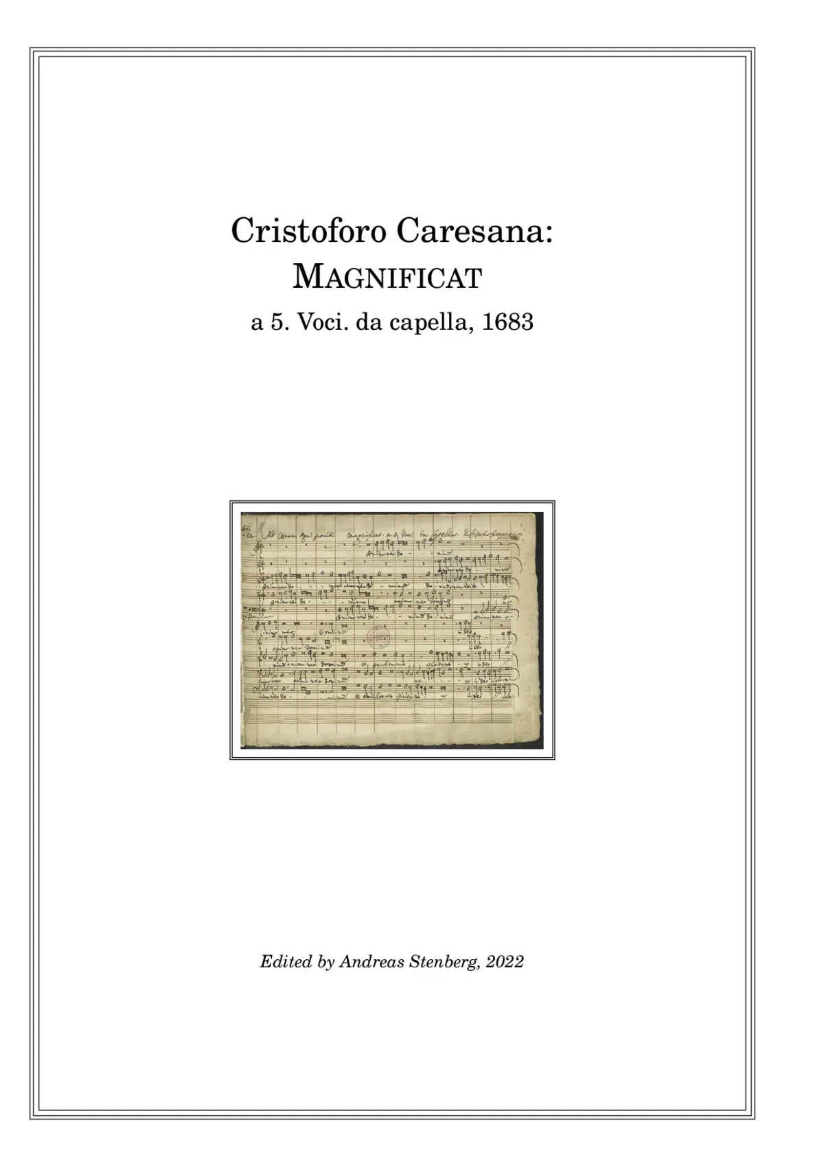 Magnificat a 5 voci da capella - Page 1