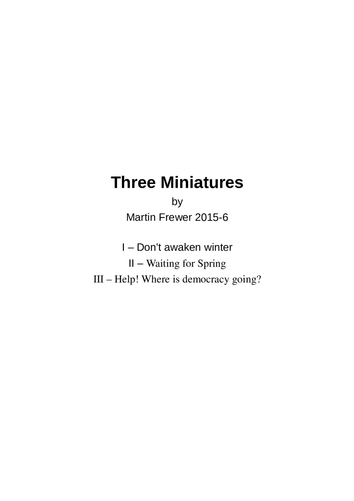 Three Miniatures - Page 1