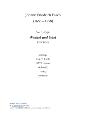 Wachet und betet