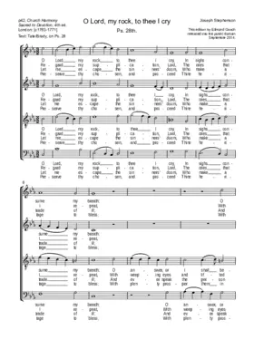 O Lord, my rock, to thee I cry