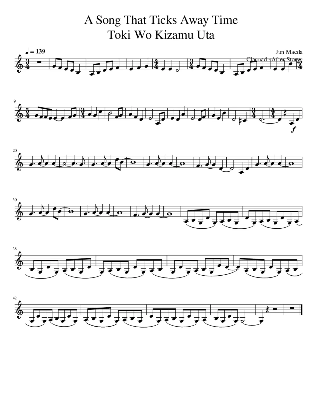 clannad - toki wo kizamu uta - Page 1