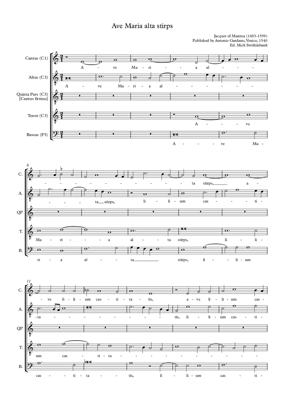 Ave Maria alta stirps - Page 1