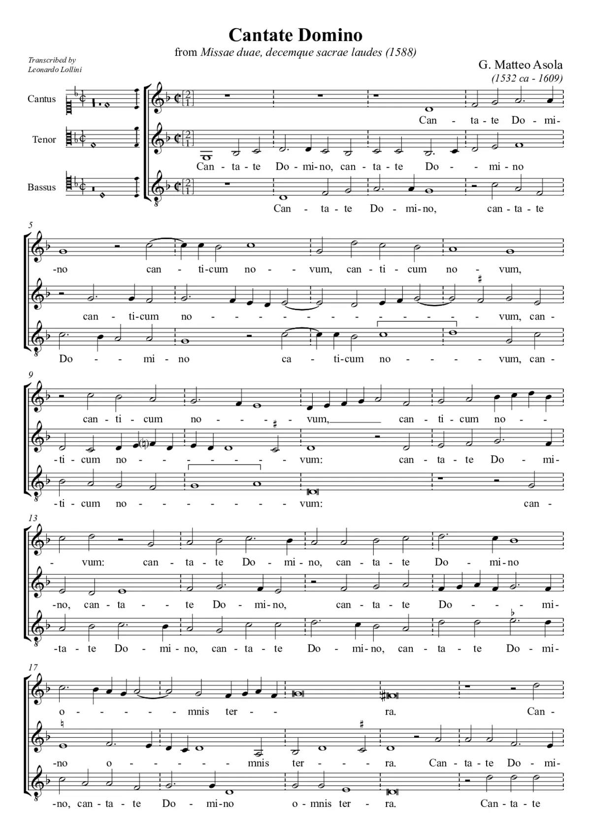 Cantate Domino - Page 1