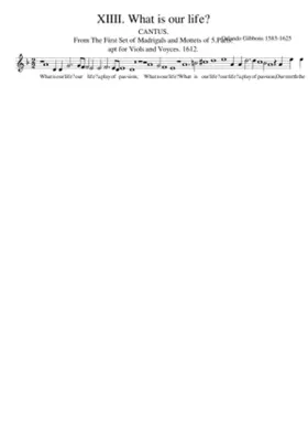 XIIII. What is our life?