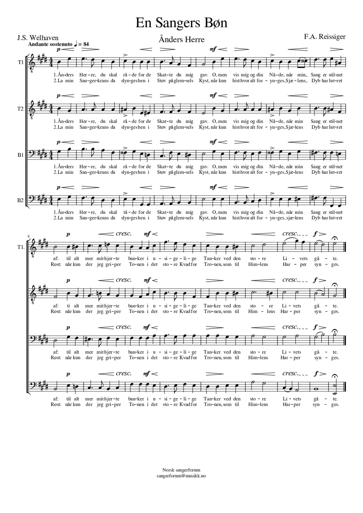 En sangers bøn - Page 1