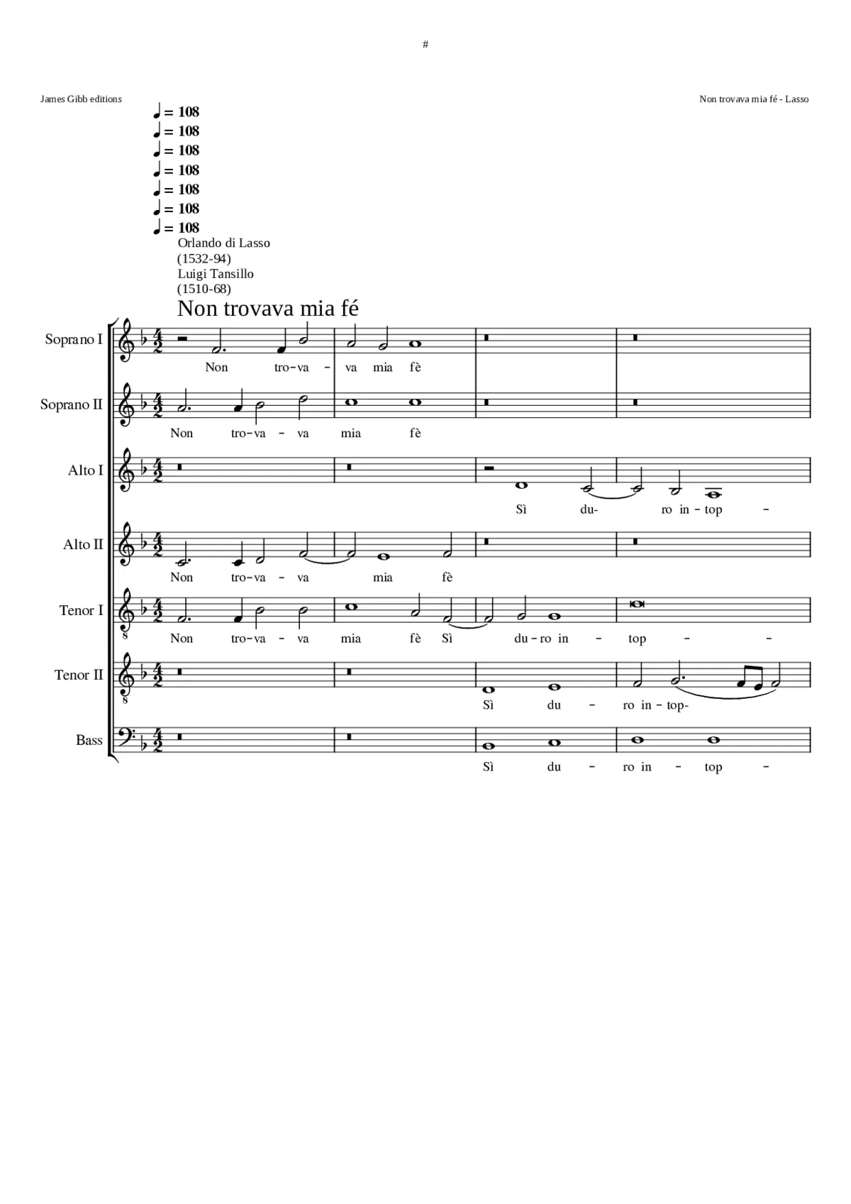 Non trovava mia fé - Page 1