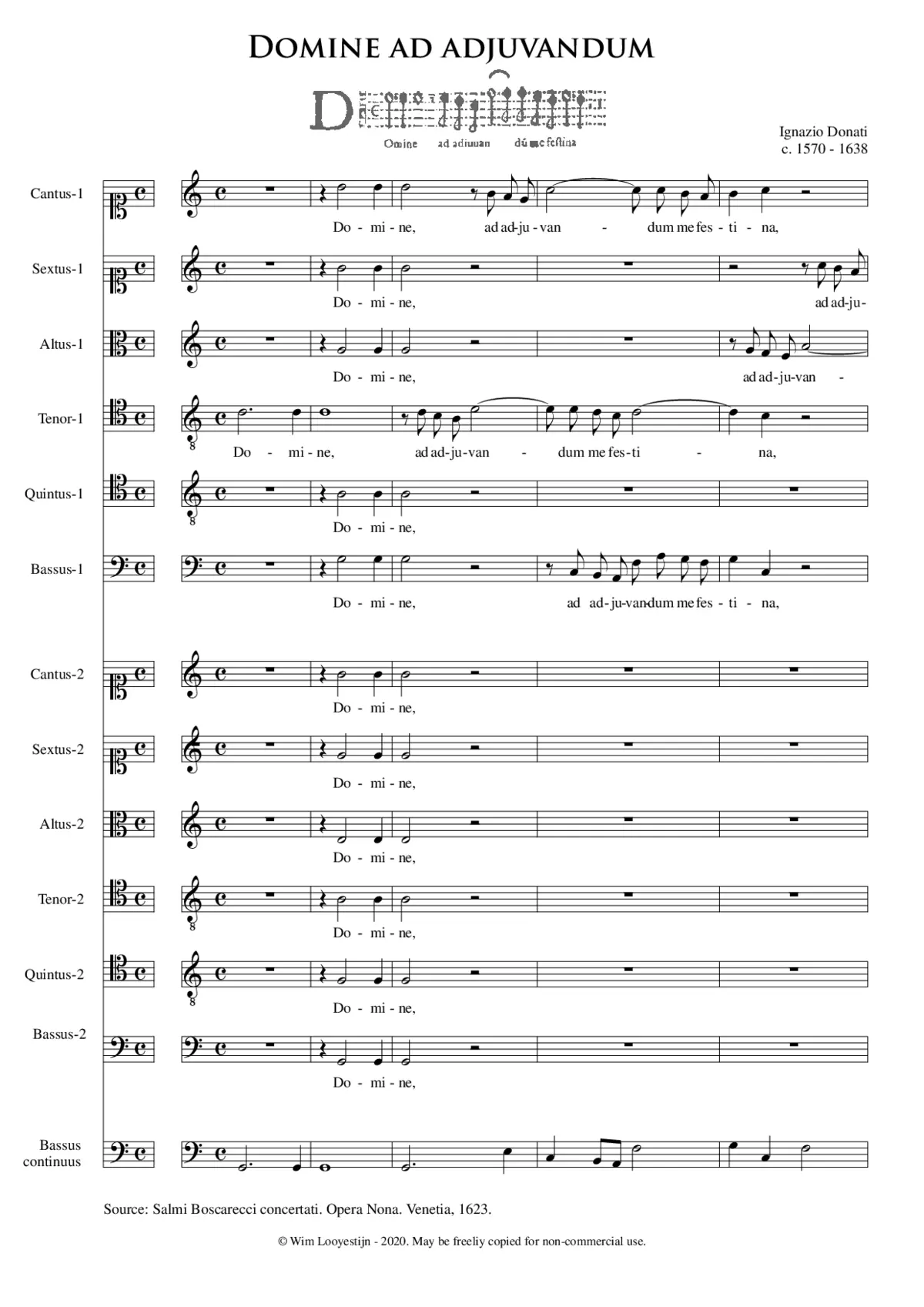 Domine ad adjuvandum - Page 1