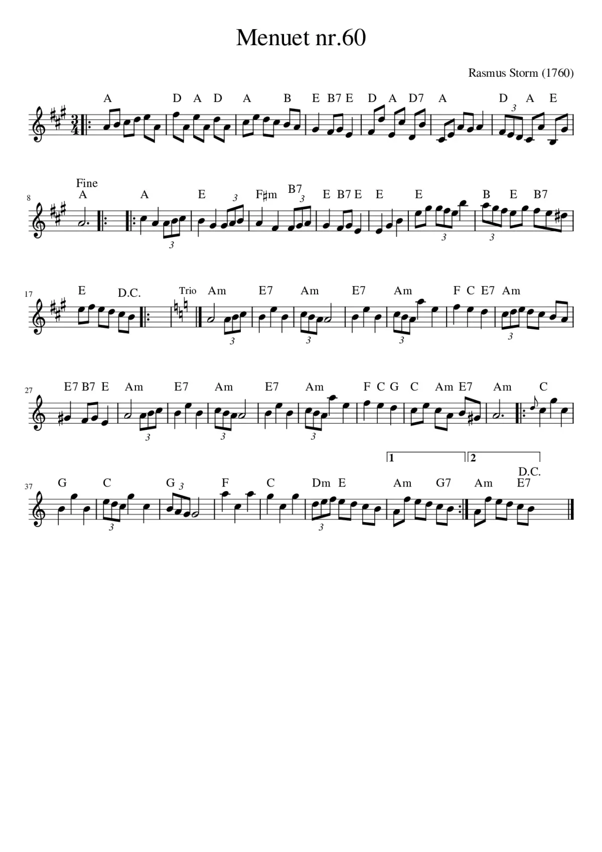 Menuet nr.60 - Page 1