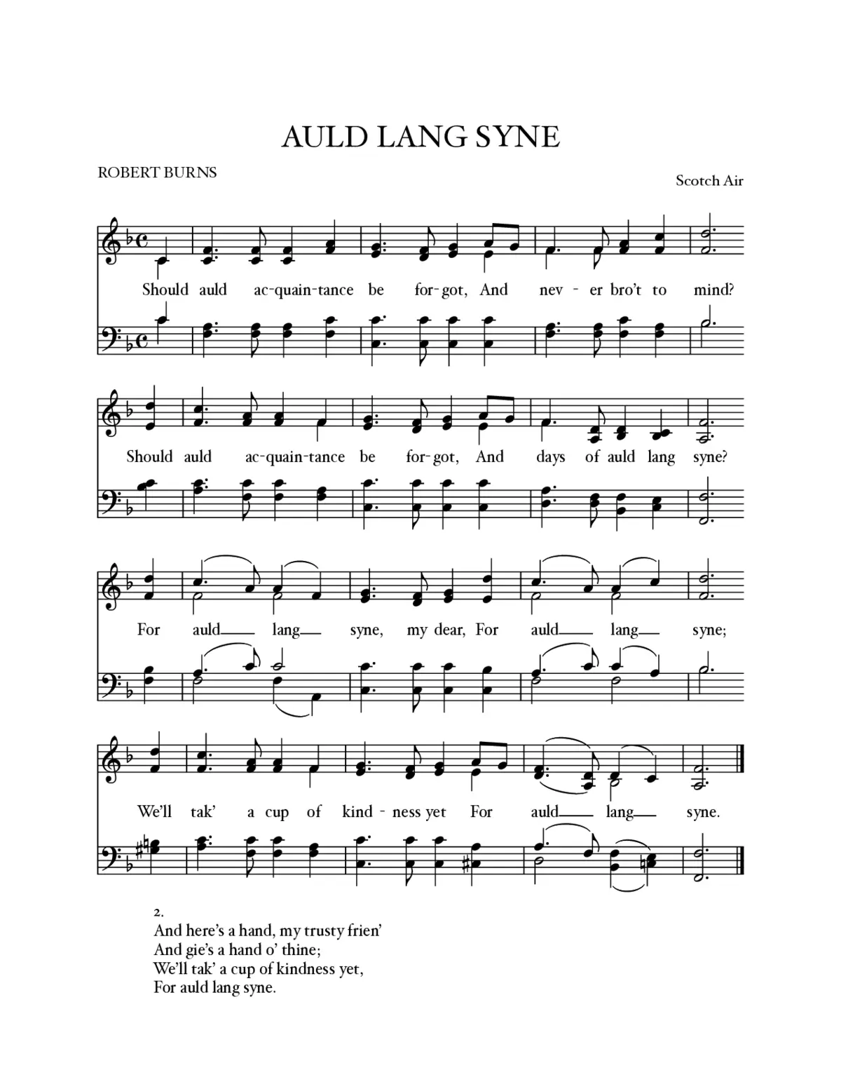 Auld lang syne - Page 1