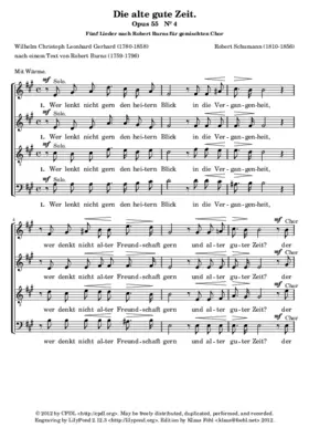 Die alte gute Zeit, Op. 55, No. 4