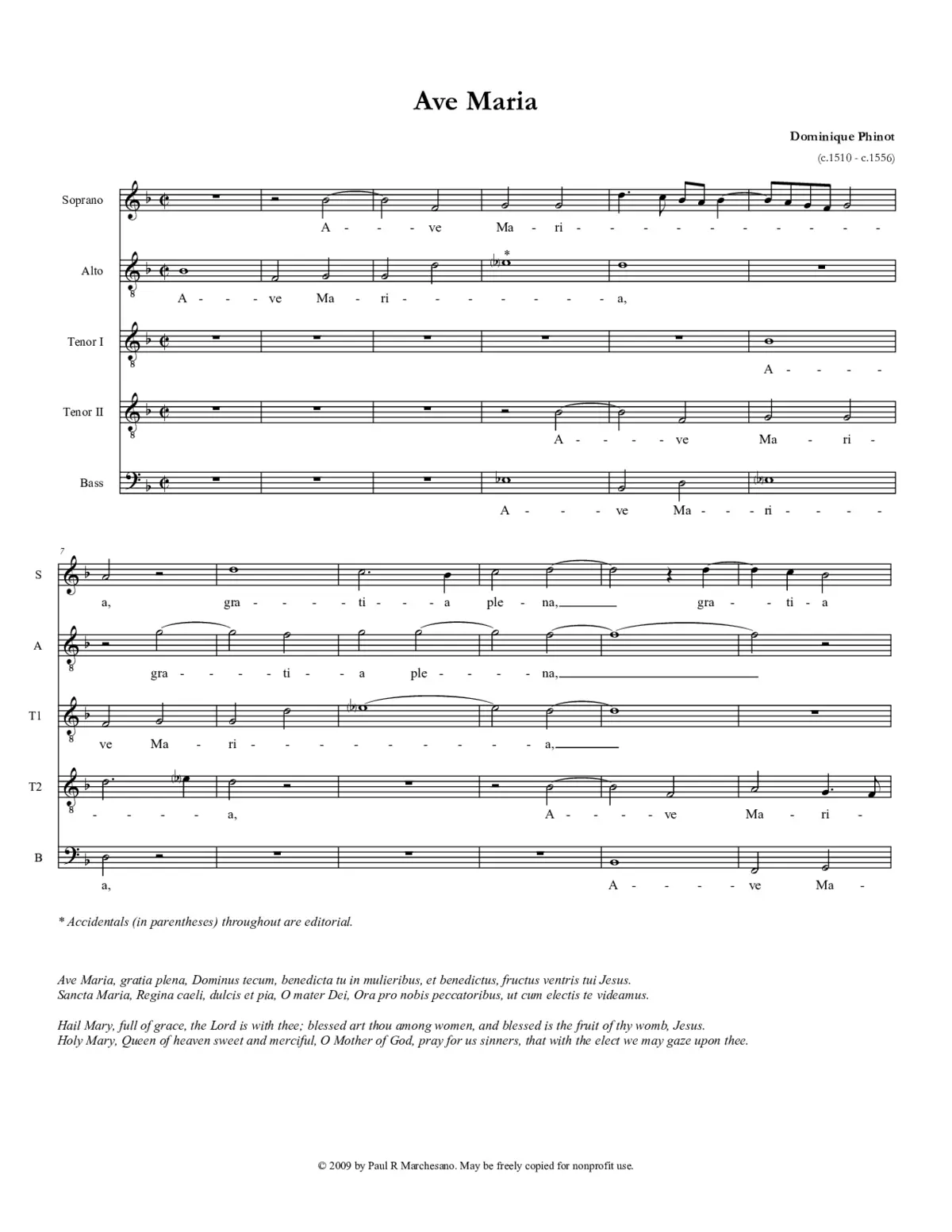 Ave Maria - Page 1