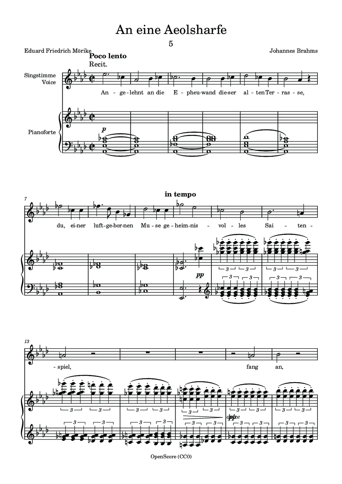 An eine Äolsharfe - Page 1