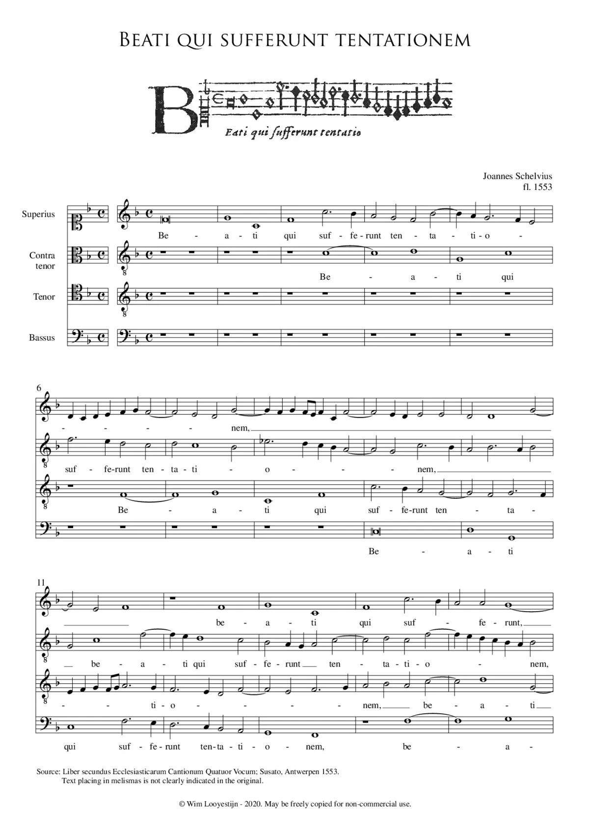 Beati qui sufferunt tentationem - Page 1