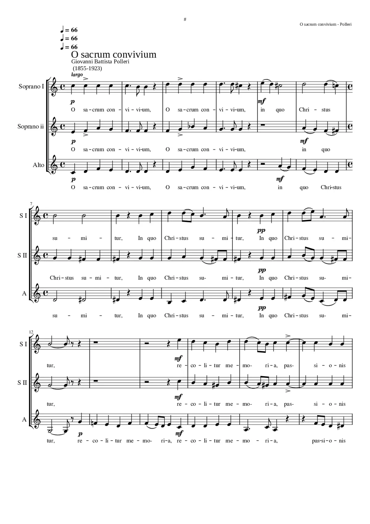 O sacrum convivium - Page 1