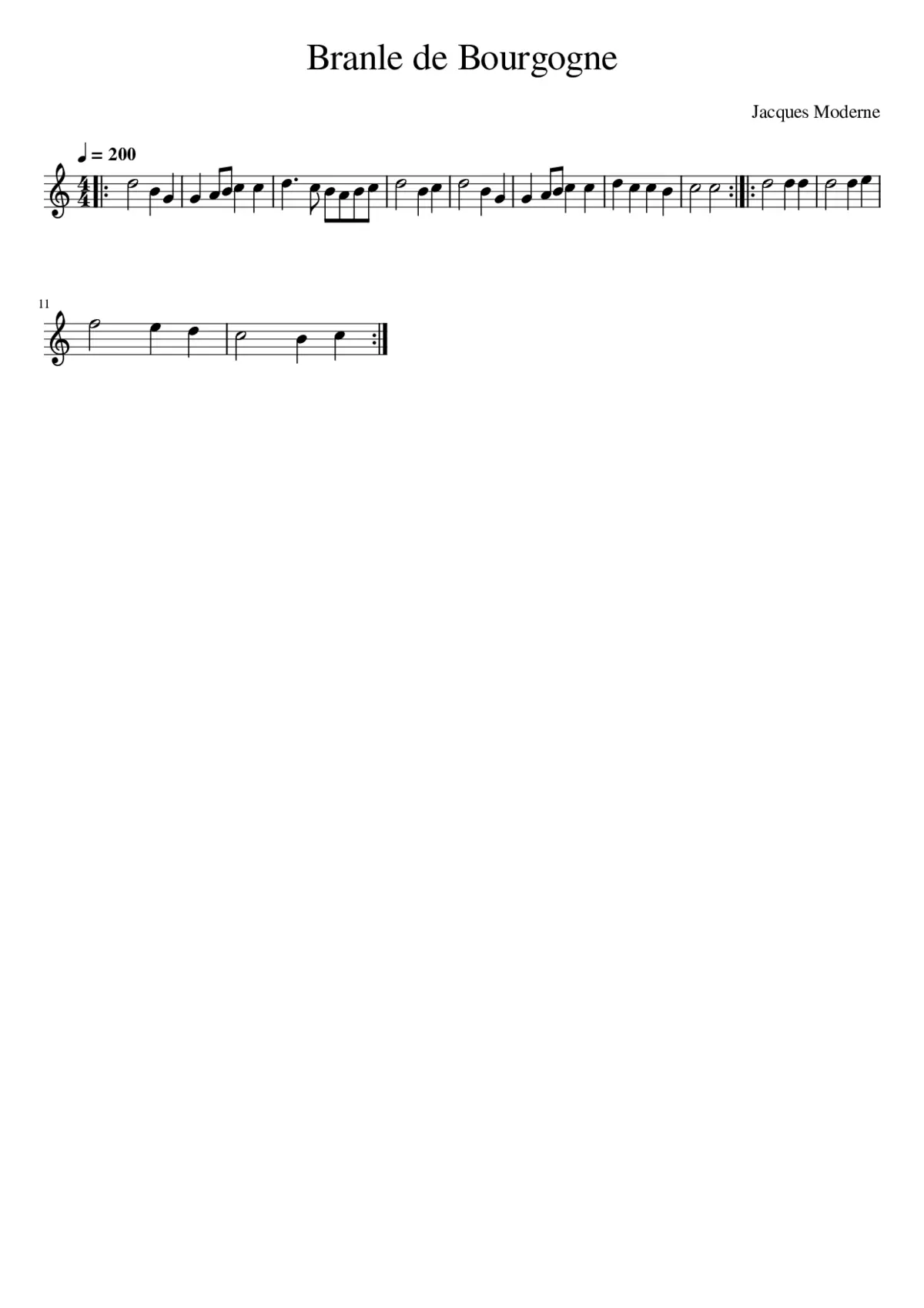 Branle de Bourgogne - Page 1