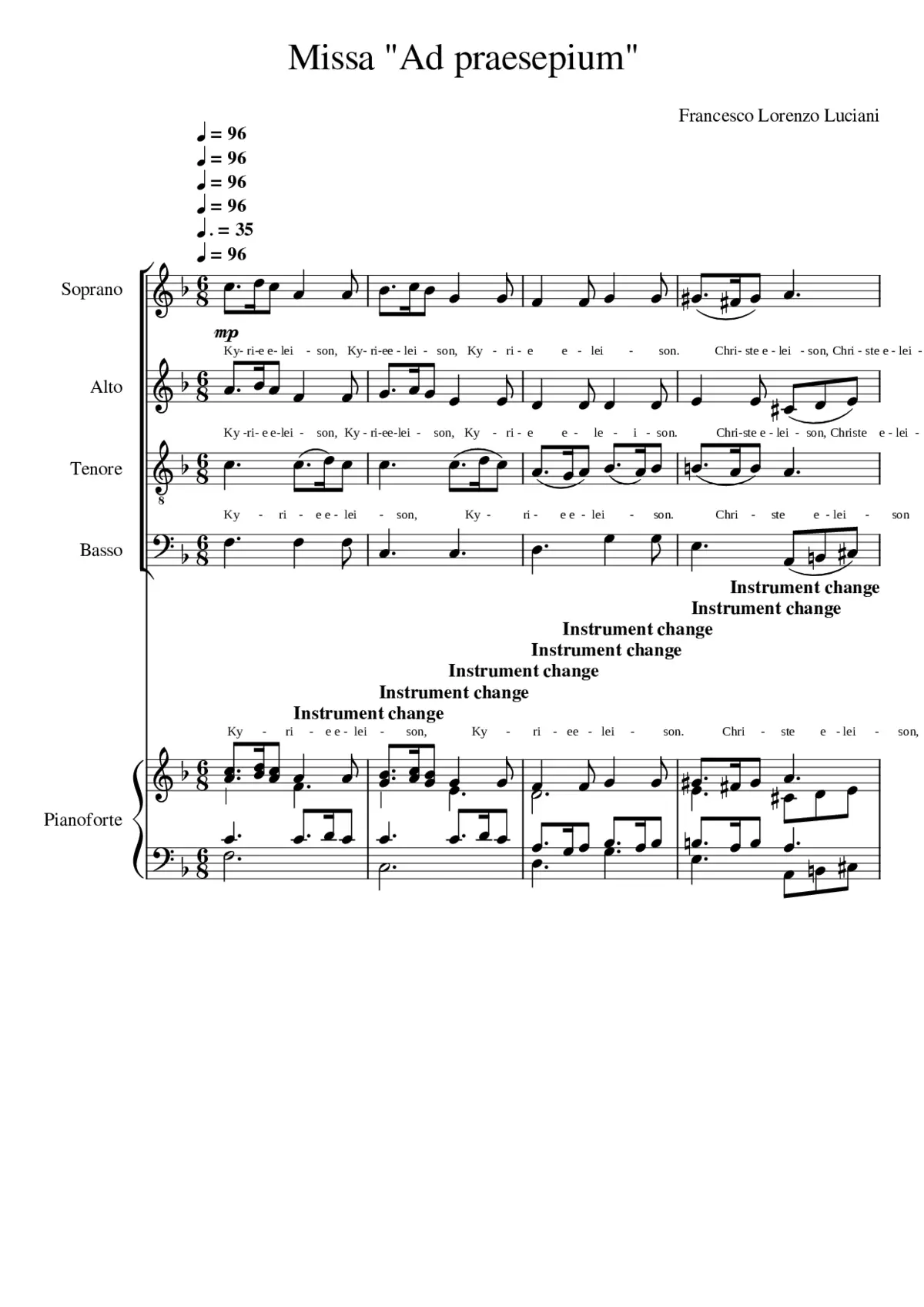 Missa 'Ad praesepium' - Page 1