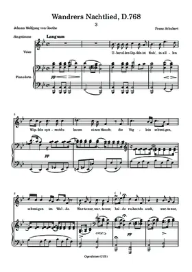 Wandrers Nachtlied, D.768
