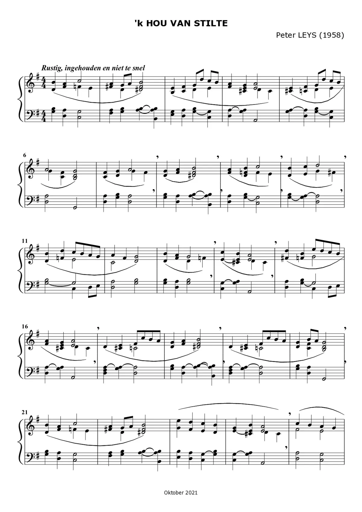 'k Hou van stilte - Page 1