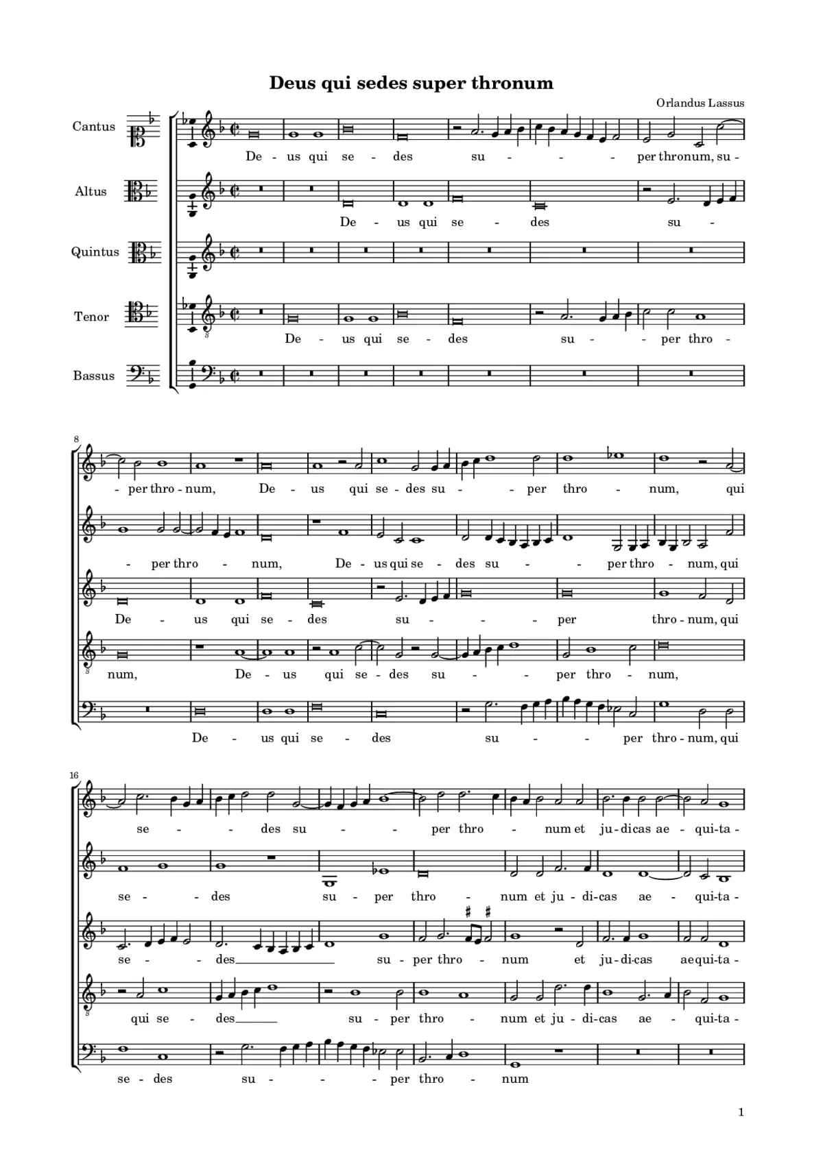 Deus qui sedes super thronum - Page 1