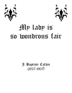 My lady is so wondrous fair