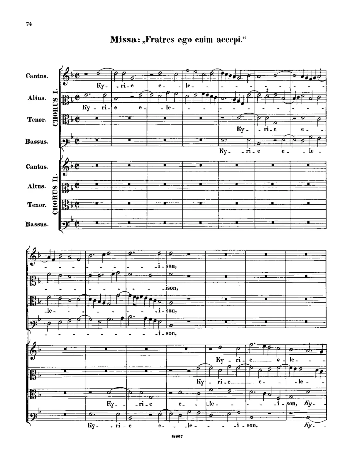 Missa Fratres ego enim accepi - Page 1