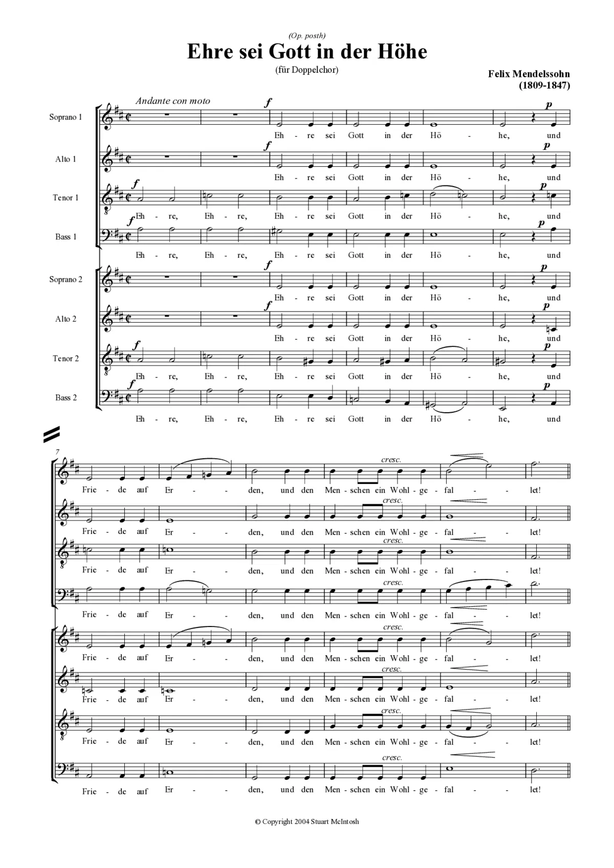 Ehre sei Gott in der Höhe - Page 1