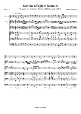 Domine refugium, MH 521
