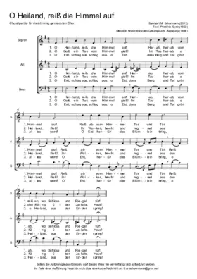 O Heiland, reiß die Himmel auf