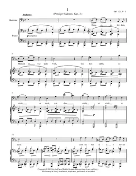 Denn es gehet dem Menschen wie dem Vieh