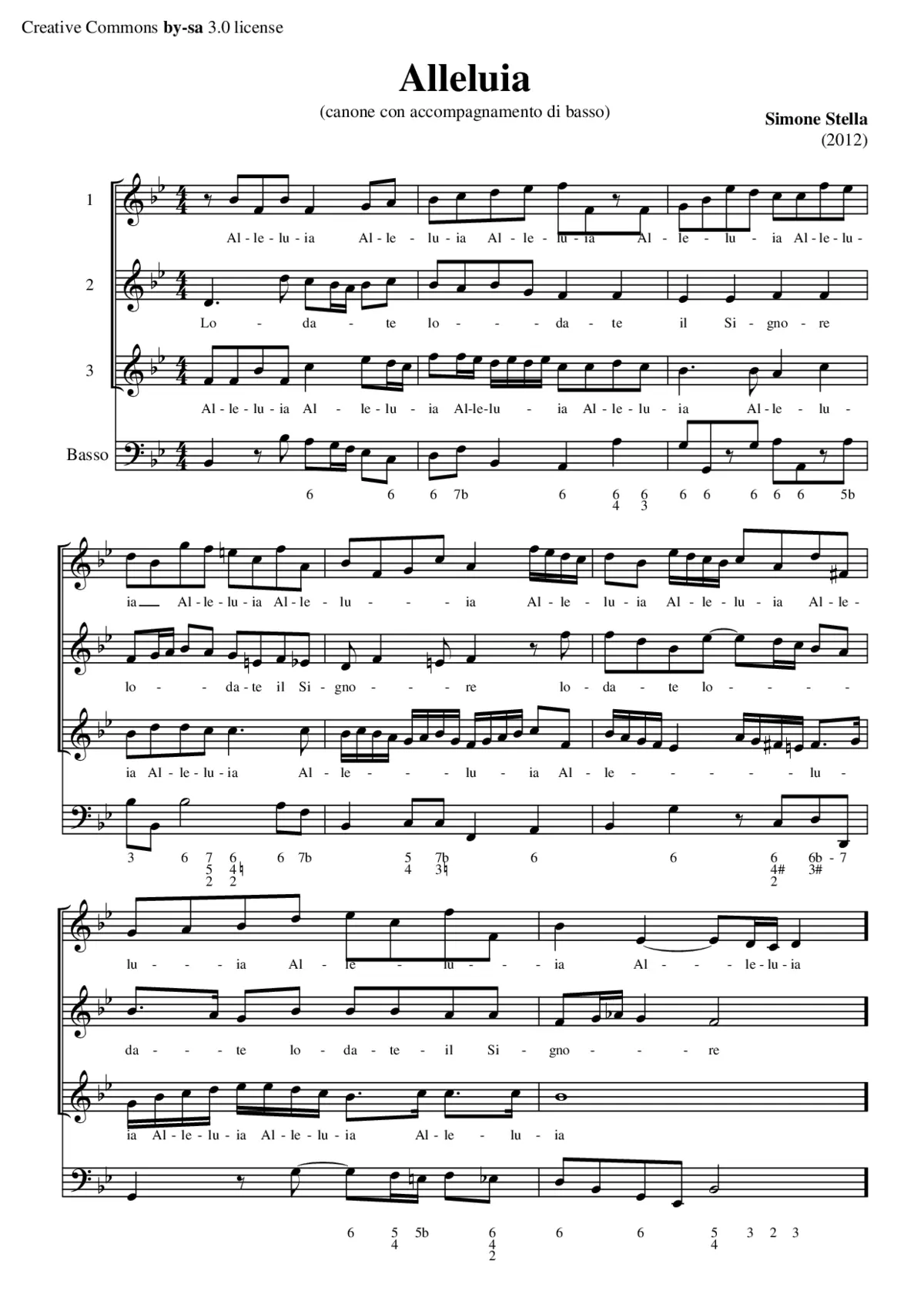 Alleluia (canone) - Page 1