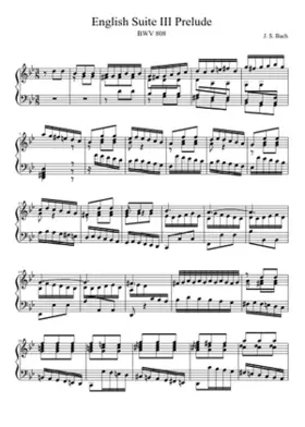 English Suite No.3 in G minor BWV 808