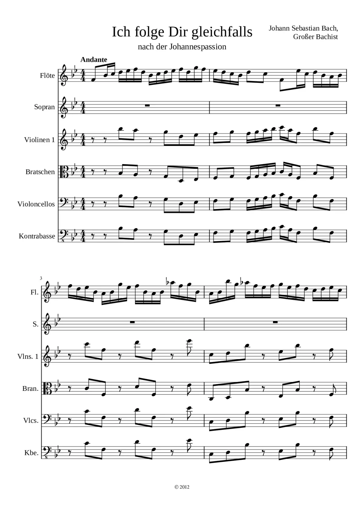 Johannespassion BWV 245 - Page 1