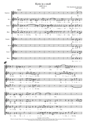 Kyrie in c-minor MWV B 12