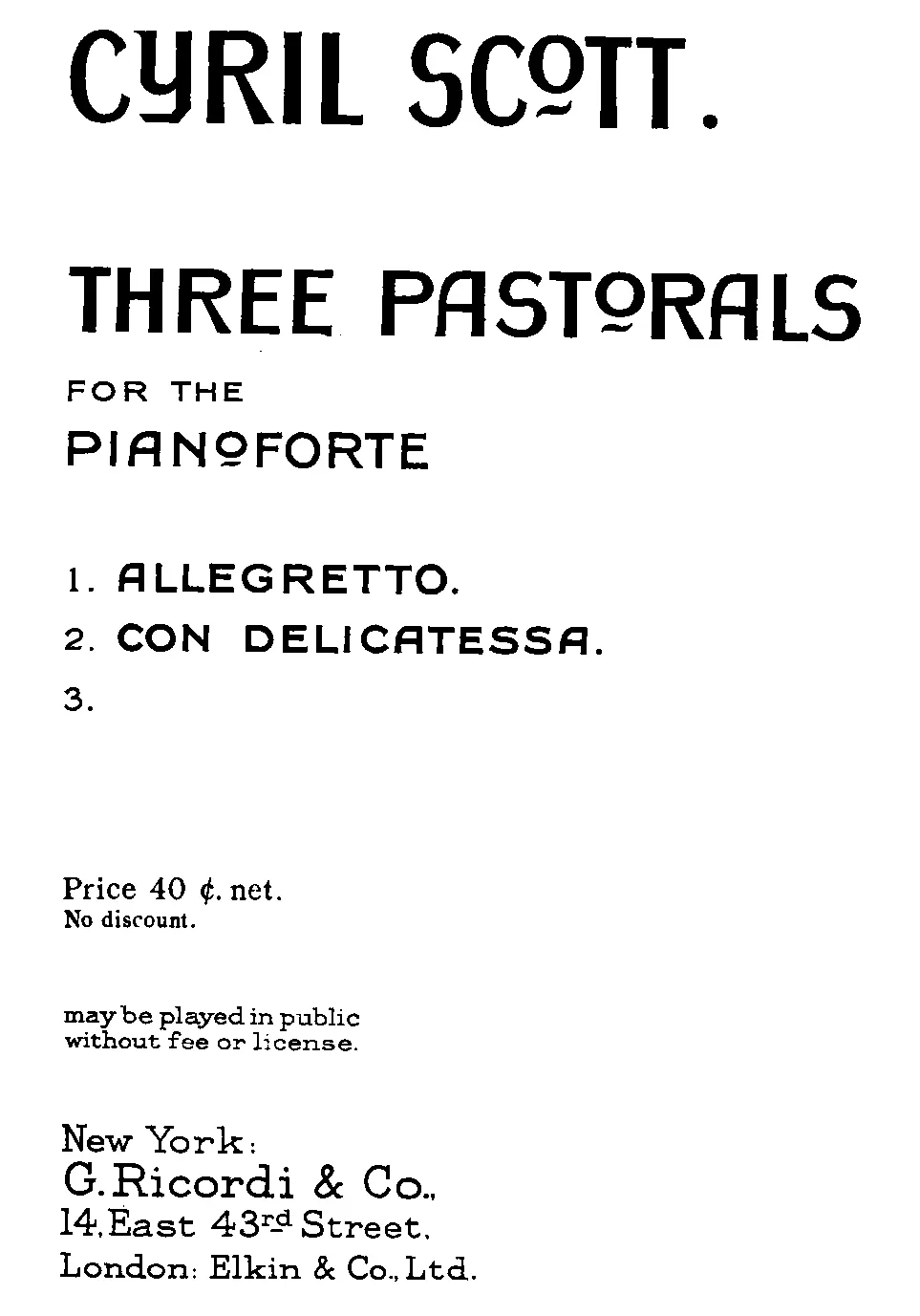 3 Pastorals - Page 1