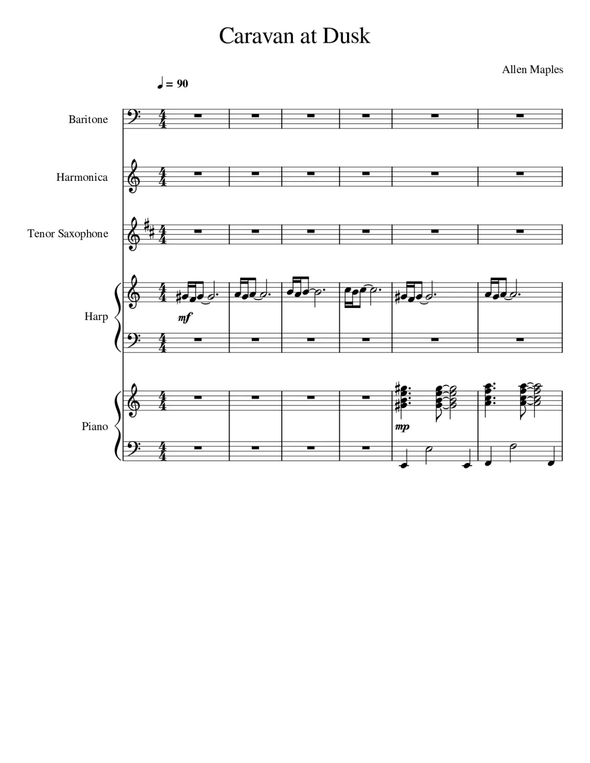 Caravan at Dusk - Page 1