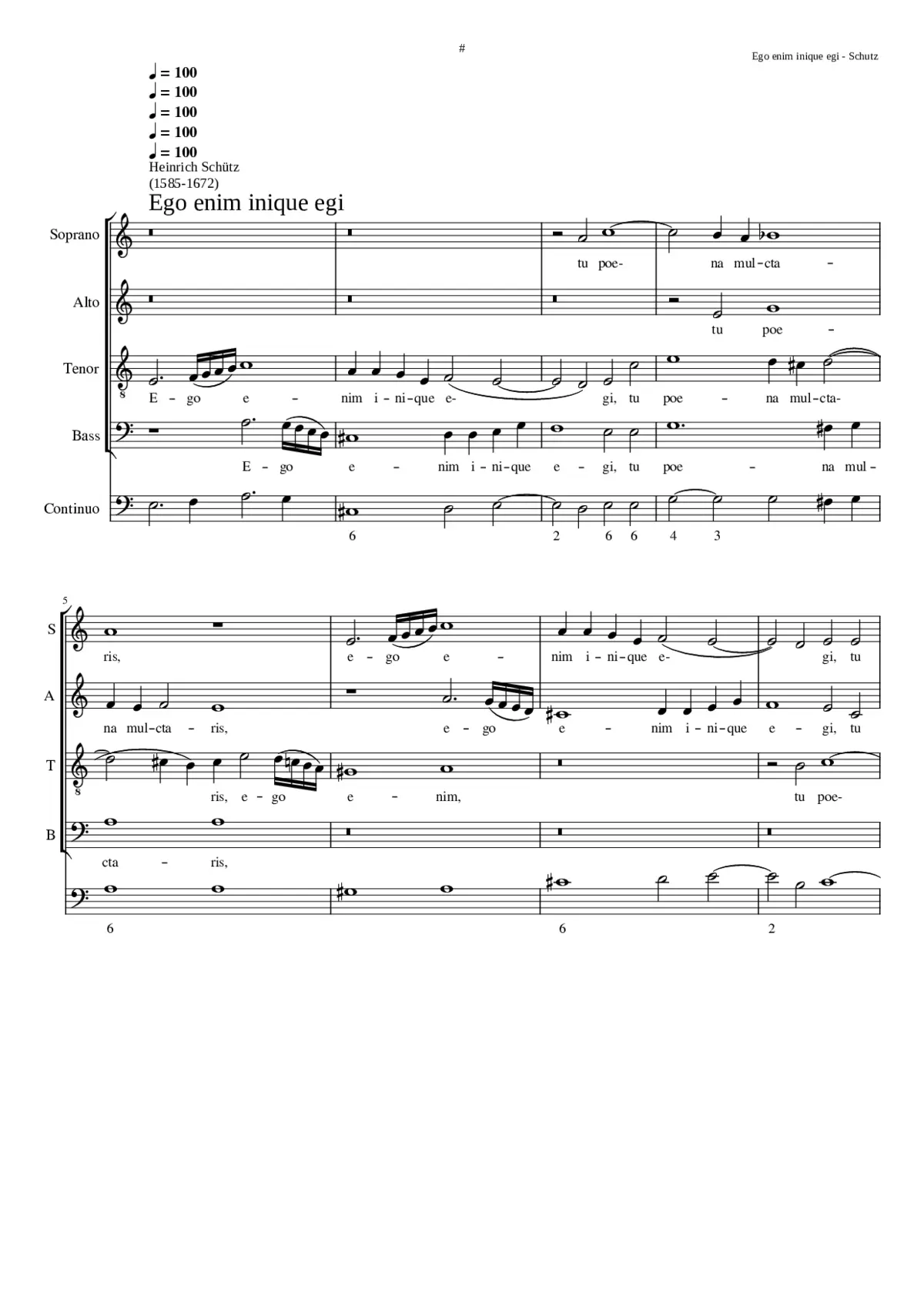 Ego enim inique egi SWV 58 - Page 1