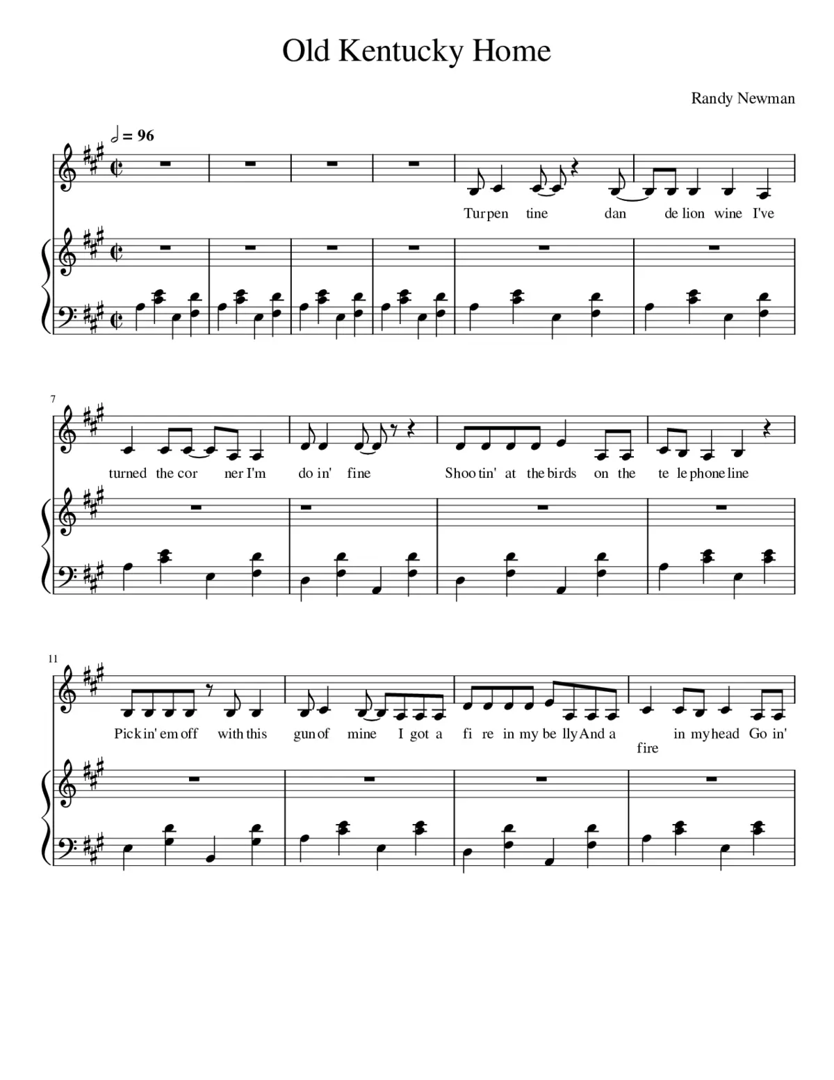 Old Kentucky Home - Page 1