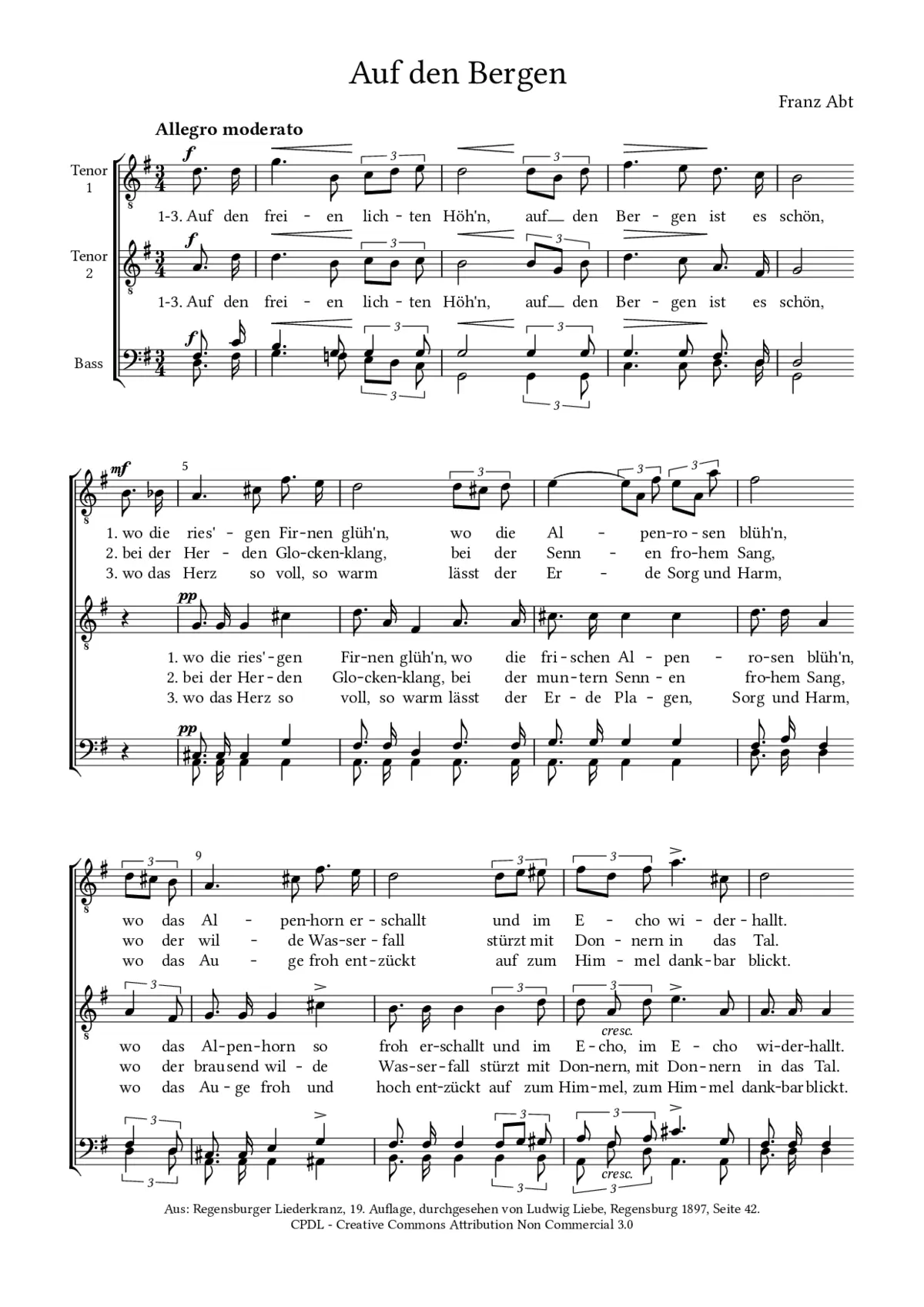Auf den Bergen - Page 1