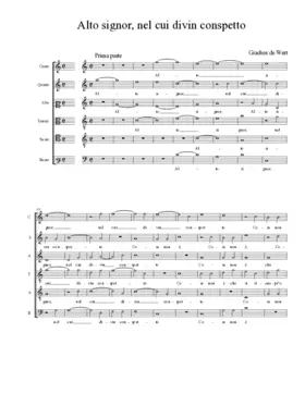 Alto signor, nel cui divin conspetto