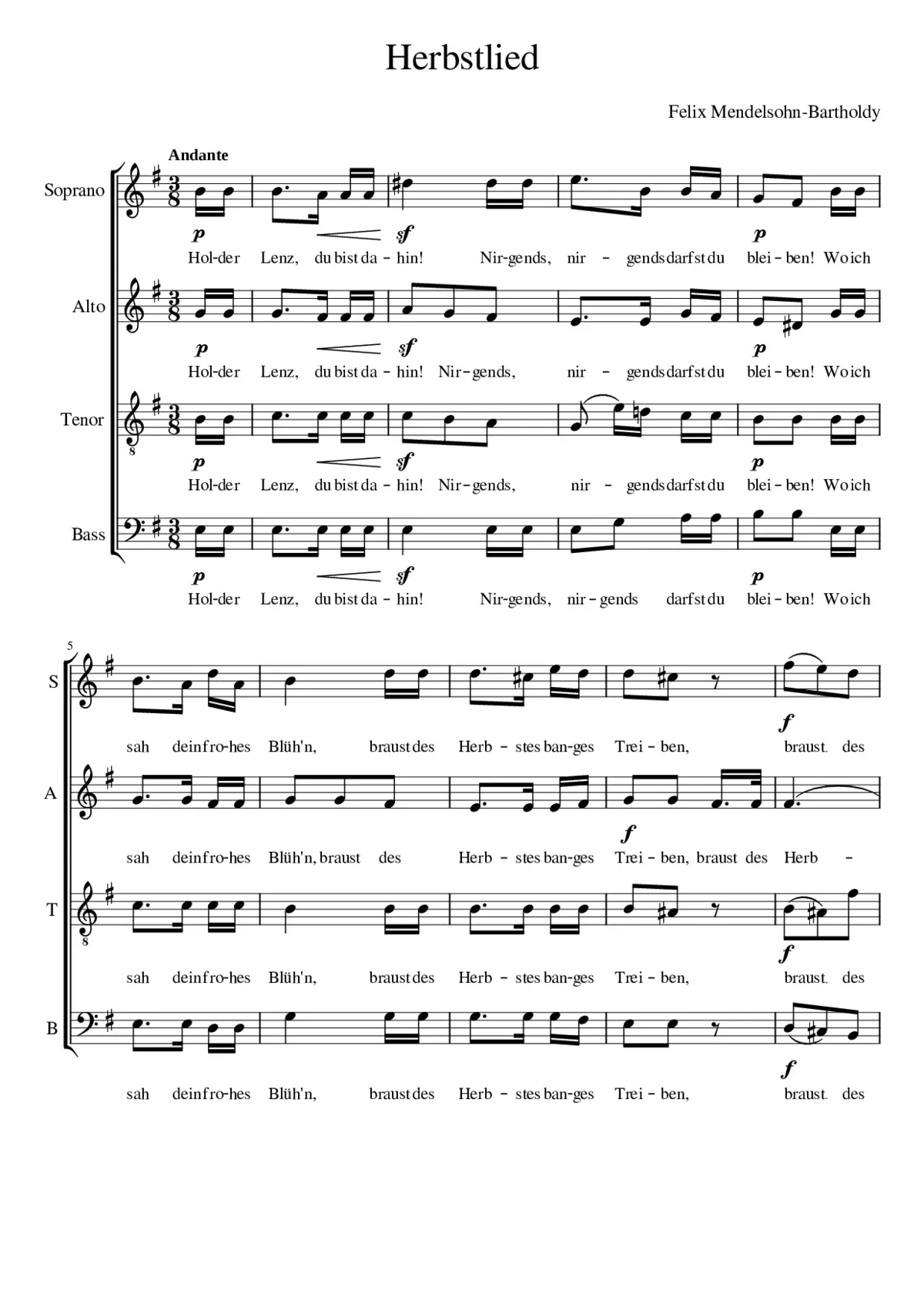 Herbstlied Op. 48 No. 6 - Page 1