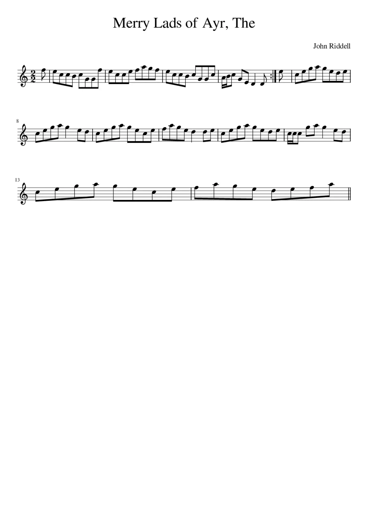 The Merry Lads of Ayr - Page 1