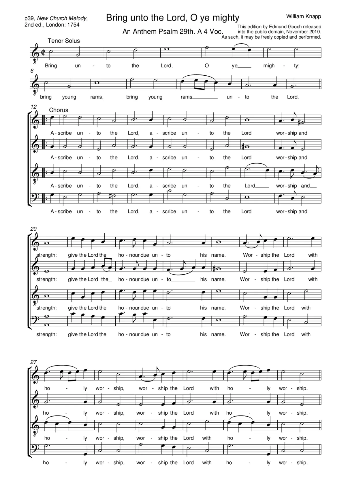 Bring unto the Lord, O ye mighty - Page 1