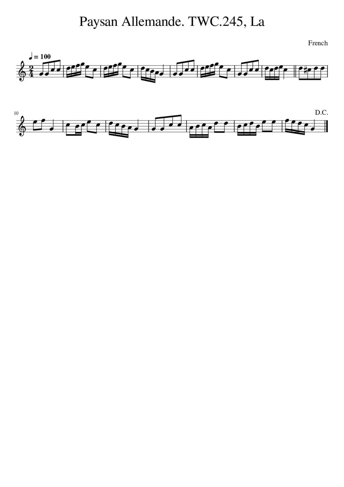 Paysan Allemande. TWC.245 La - Page 1