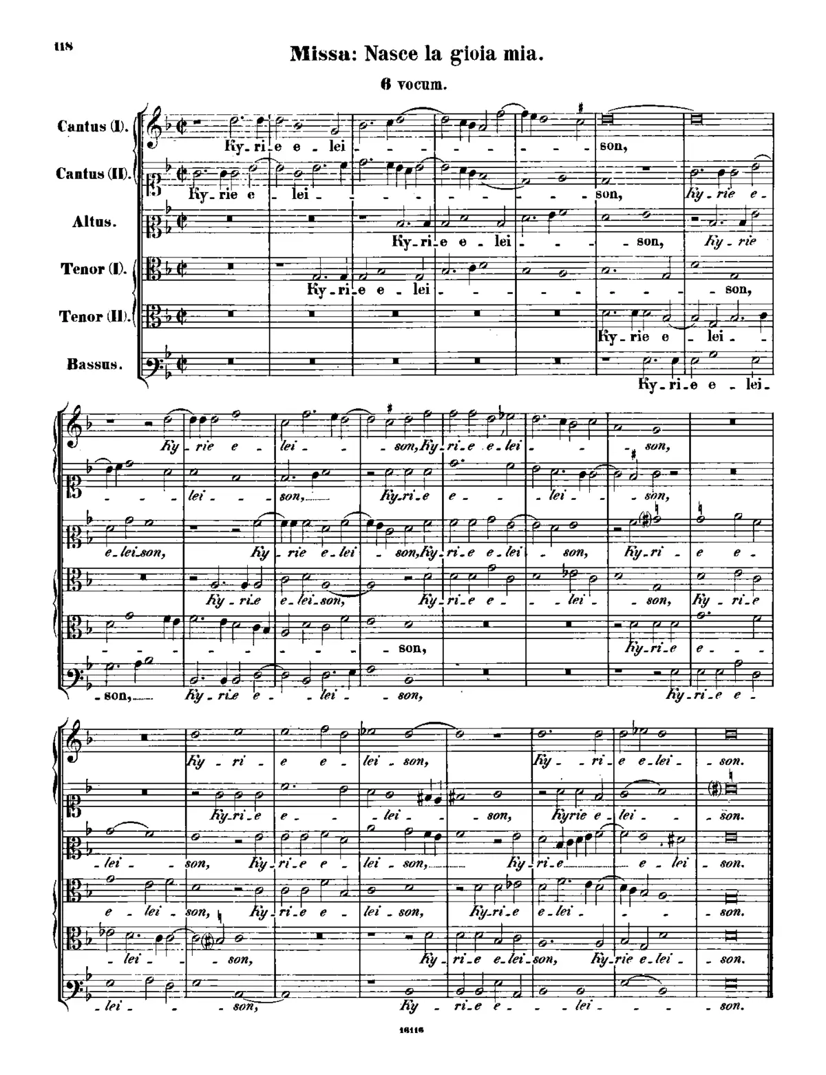 Missa Nasce la gioja mia - Page 1