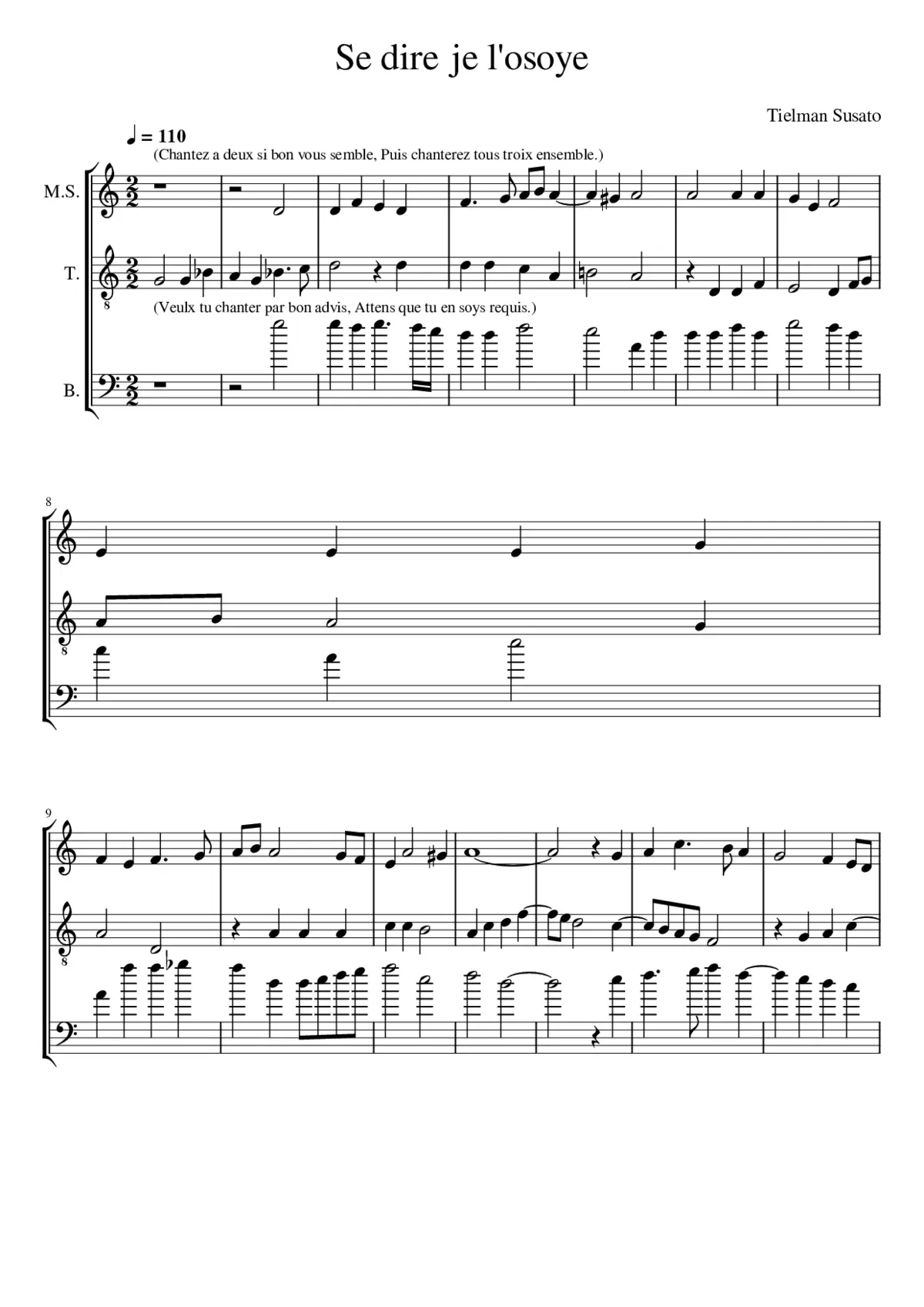 Se dire je l'osoye - Page 1