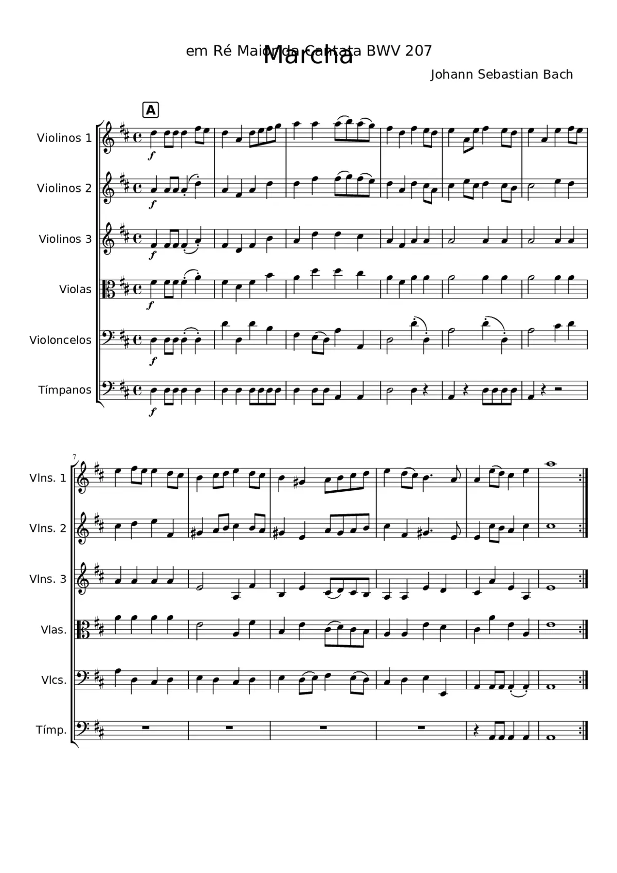 Orchestral Suite No.1 in C major BWV 1066 - Page 1