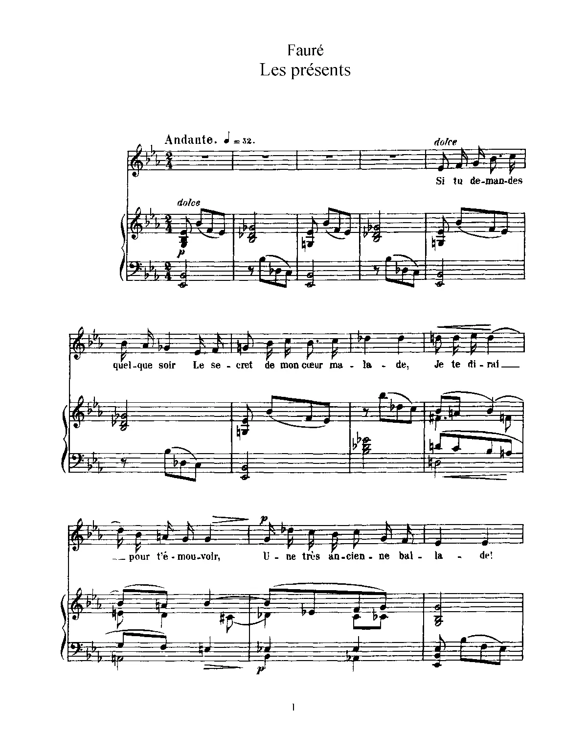 Deux mélodies - Page 1