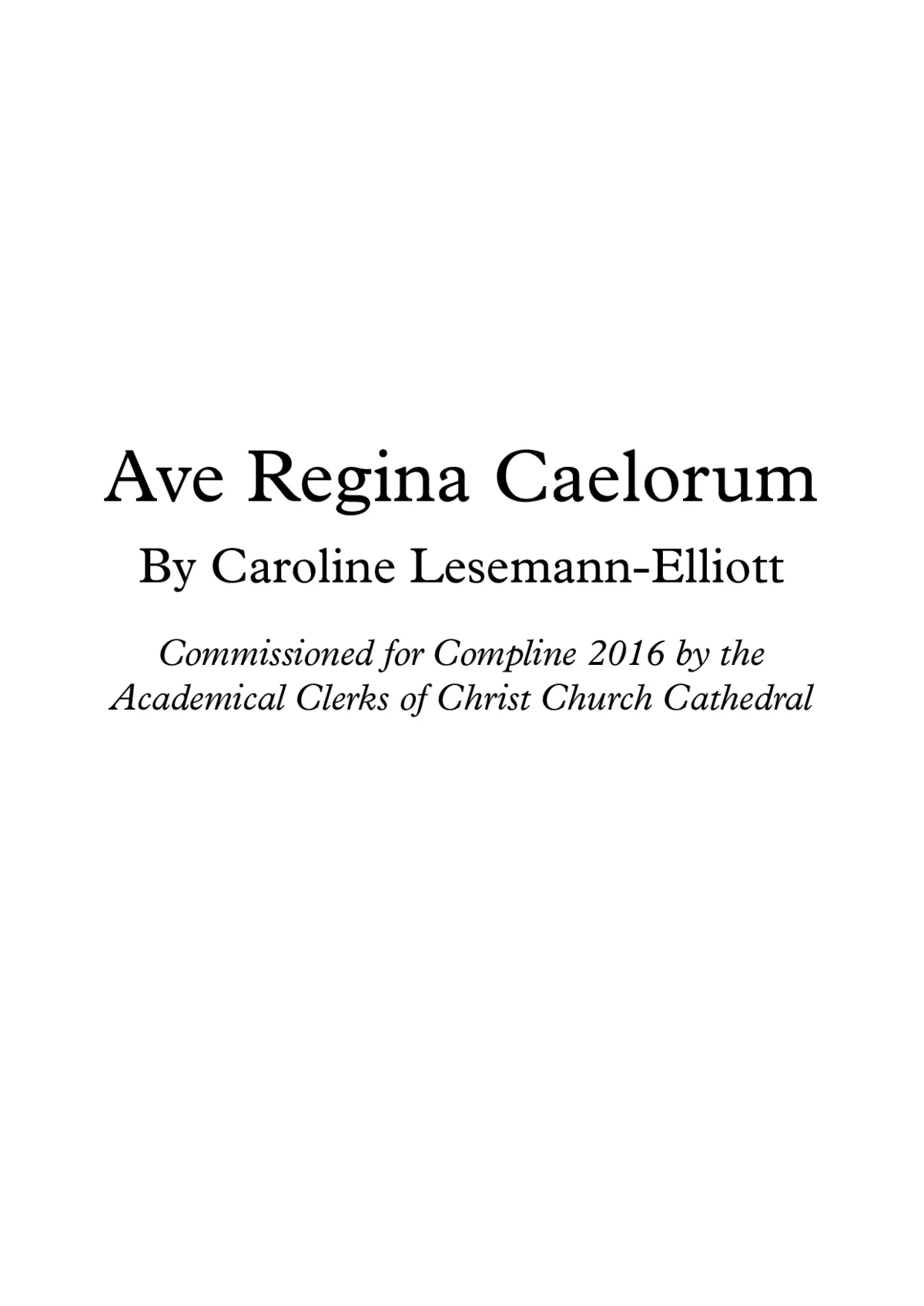 Ave Regina caelorum - Page 1