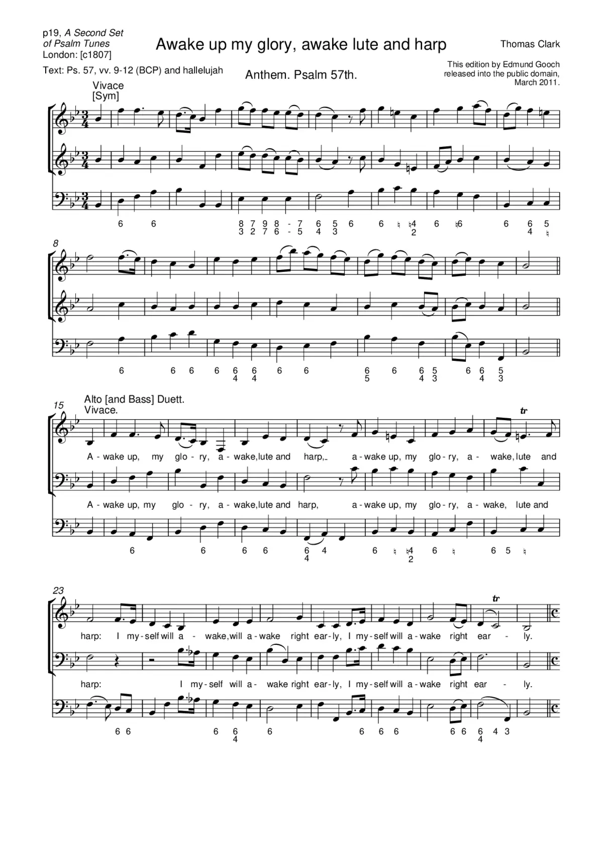 Awake up my glory, awake lute and harp - Page 1